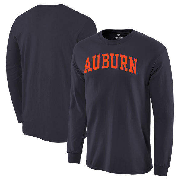 Auburn Tigers Men's Navy Orange Hot Printing College NCAA Authentic Football T-Shirts USG7874LX